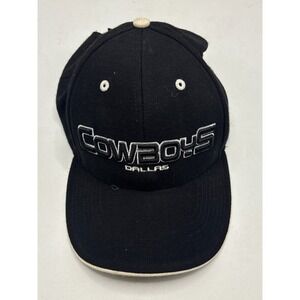 Dallas Cowboys NFL Black Baseball Cap Adjustable Strap Embroidered Logo